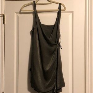 Satin wrap dress